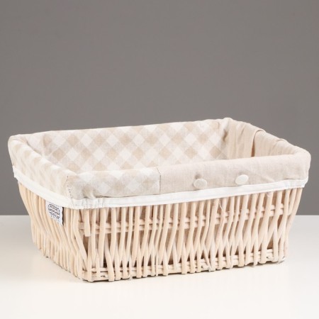Stelly basket "Button", 35x27x15 cm, milk