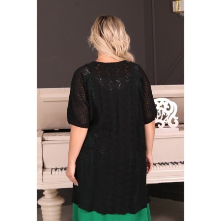 Cardigan female, size 52, black color-8