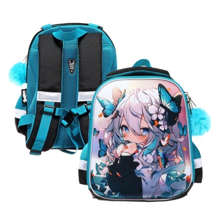Frame backpack, 35x26x13, Seventeen, girl EVA, green