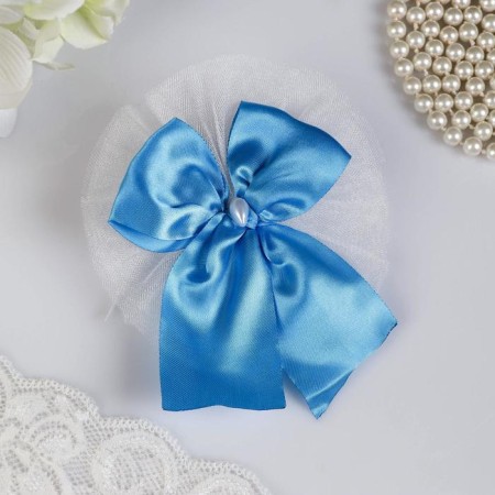 Bows on the handles of a wedding car, 4 pcs., Turquoise-3