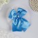 Bows on the handles of a wedding car, 4 pcs., Turquoise