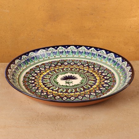 Largan Rishtan ceramics "Patterns", 36 cm, blue-3