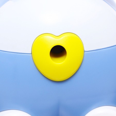 Mechanical sharpener with container, blue/white ears-3