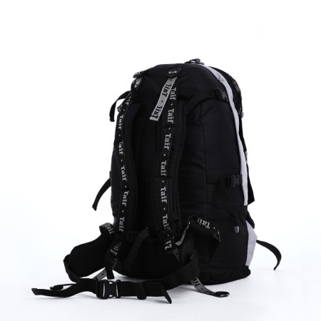 Tourist backpack, TAIF, 65 l, lightning department, 3 outer pockets, black/green/gray color-2