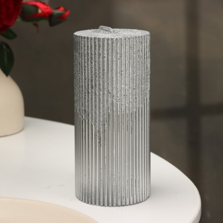 Candle "Relief", 7 × 15cm, gold metallic
