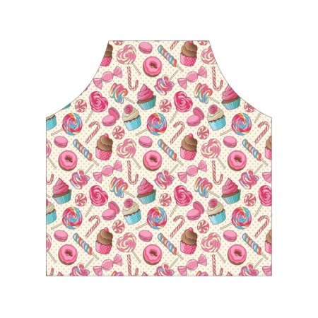 Apron of a kitchen with a photo print "Children's sweets", adjustable, size OS-2