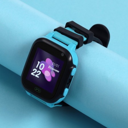 Children's smart watches Windigo AM-15, 1.44 ", 128x128, SIM, 2G, LBS, camera 0.08 MP, blue-1