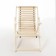 Flexible deck chair with armrests, linden 64x125x11 cm