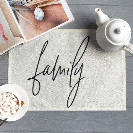 Napkin on the table of the share Family, 30x45 cm, polyester 100%