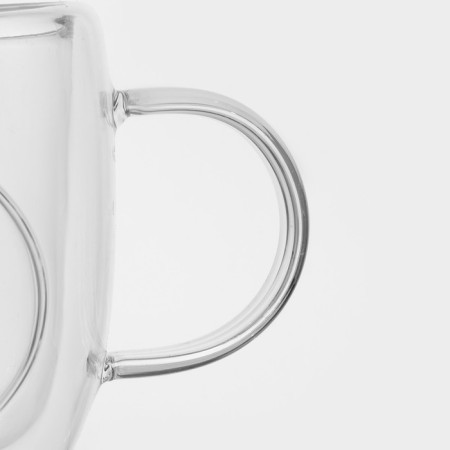 Glass mug with double walls "Panda", 300 ml-4