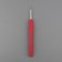 Knitting hook, with silicone handle, d = 3 mm, 14 cm, pink color