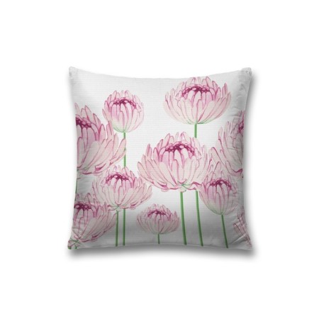 Decorative pillowcase "Spring peonies", on lightning, size 45x45 cm