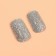 Lighting nails "Shine", 12 pcs, with sparkles, with adhesive plates, shape soft square, silver