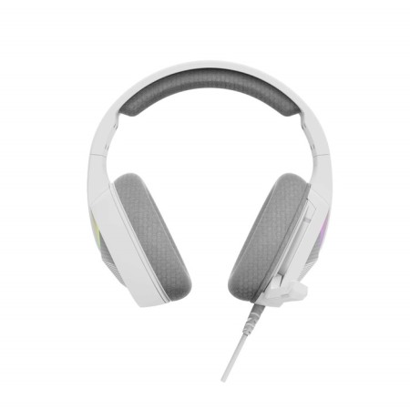 Marvo H8618 WH headphones, game, full -size, microphone, USB, 2 m, RGB, gray-5