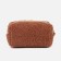 Cosmetic bag on lightning, with a lining, color beige-brown