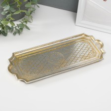 Interior polystone stand “Illusion. Flower” gold with a patina 28.5x11x1 cm