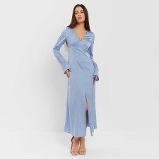 Women's silk dress Mist: Classic Collection p. 46, blue color