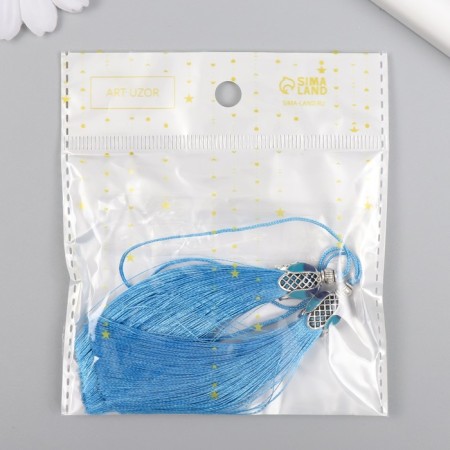 Decor for creativity textiles "Padishah brush" Blue set 2 pcs 9x1 cm-3