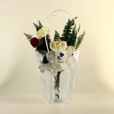 Bag for flowers is transparent, 