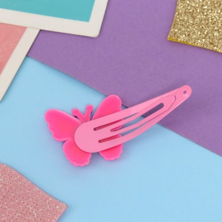 Invisibility for hair "Adele" (set 2 pcs) bright butterfly, 5.5 cm-3