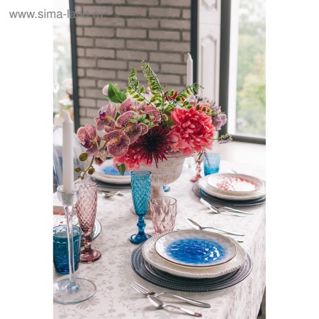 Porcelain shade “Cosmos”, d = 21.2 cm, blue color-4