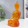 Souvenir Polystone "Buddha Varada Mudra - Greeting" Orange 17x10x7 cm