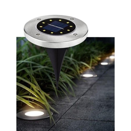 Light LED Garden 8SMD Bel. 12x12x13 on sunny. battery battery. AA 500ma K.