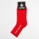 Male socks "dangerous" size 41-44 (27-29 cm), red