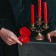 Velvet case for the set "Heart" 9 × 8.5, red color