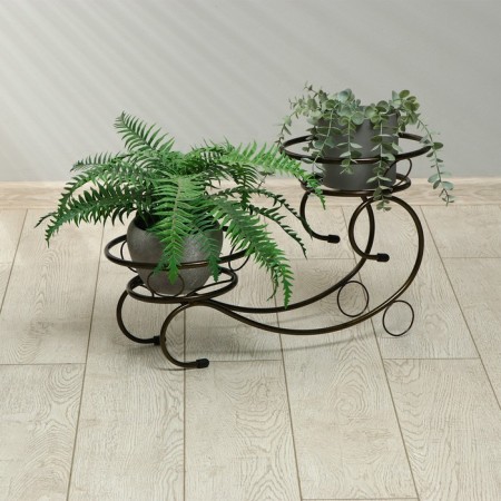 Flowers stand, floor, 2 pots, d = 14 cm, bronze, "bouquet"-3
