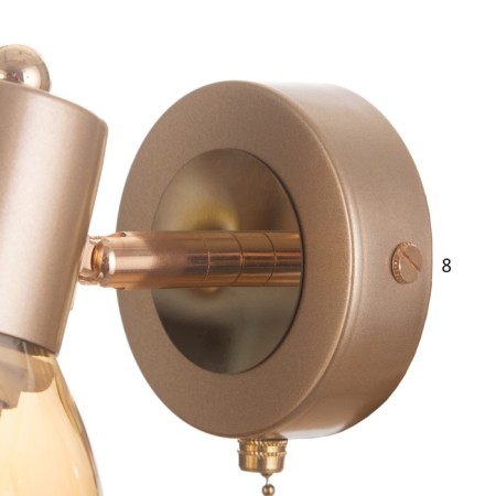 Bra "Judy" 1x60W E14 gold 21x10x19cm-4