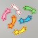 Set of stickers from EVA "Stars", 6 pcs., Mix color