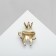 Brooch "King tooth", colored in gold