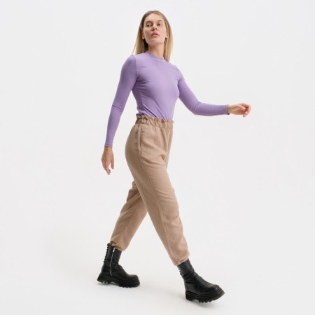 Women's pants, beige color, size 44-2