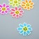 Decor for creativity rubber "Chamomile Smile" set 10 pcs MIX 4x4 cm