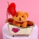 Soft toy "I love you", Bear, Mix Colors