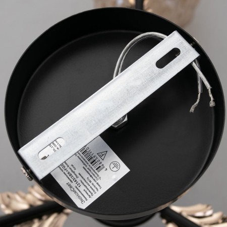 Small chandelier 3x60W E27, black 59x59x30 cm-6