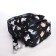School backpack from textiles on lightning, 3 pockets, black color