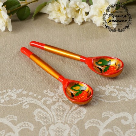 Spoon "Berry", 14.7 × 3.5 cm, Khokhloma