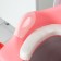 Children's lining - a seat on the toilet "notes", with a soft seat, the color is pink
