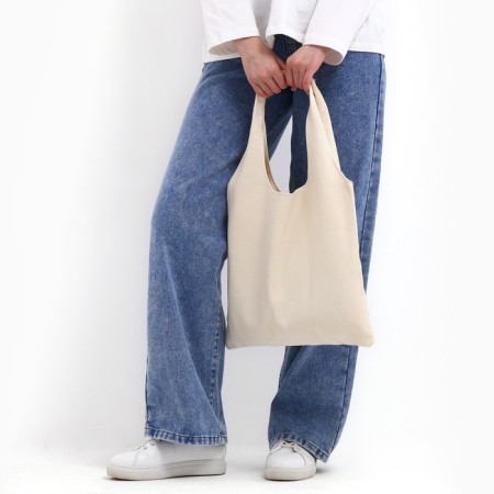 Shopper bag, 40x35cm, beige color