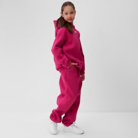 Kids (hoodies, trousers) minku: Basic Line Kids, Oversize, Fuchsia color, height 152-20