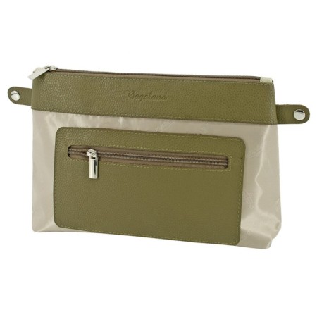 Women's bag B2810-02140, green color, genuine leather, 28x8x20 cm-2