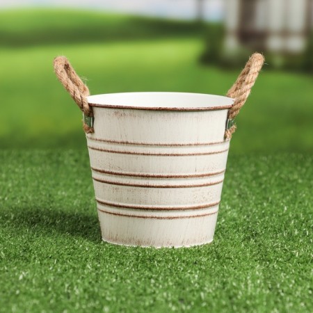 Kashpo "Bucket stripes" mix, 13x13x12cm-1
