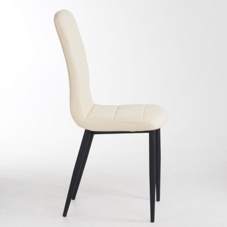 Chair "Quadro", black metal/aero cream-2