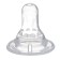 Basic feeding bottle, classic throat, glass, slow flow., 60 ml., 0 months, white color