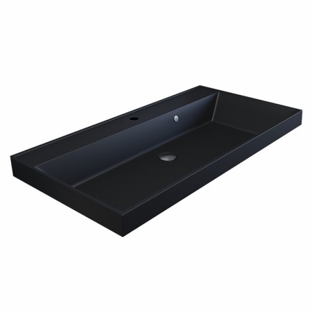 Sink uperwood Classic quartz 90 cm, quartz, black matte, coal-4