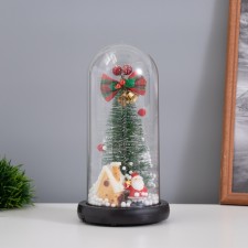 Summer Santa Clab and gingerbread luminaire 1.5W, LED, 3XAAA, Black USB 11x11x21cm