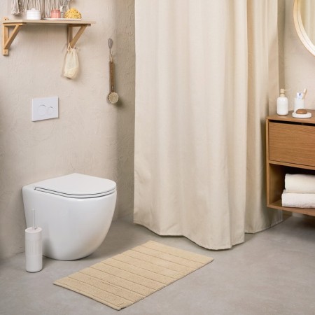 Bathroom soft rug, 50x80 cm, beige color-3