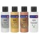Paint for the fluid art, set 4 colors x 120 ml, brauberg, metallic